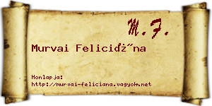 Murvai Feliciána névjegykártya